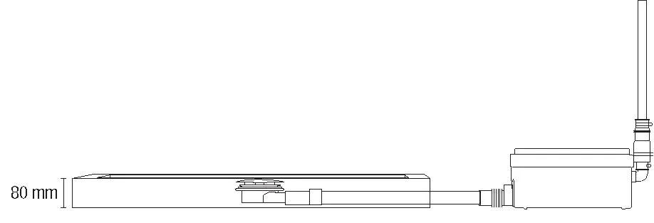 SFA Sanishower Flat - přečerpávačka pro plochou sprchu a umyvadlo