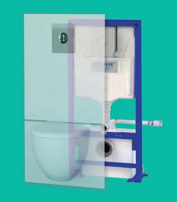 SFA Saniwall  Pro UP - modul pro závěsné WC s přečerpávačkou (verze sklo)