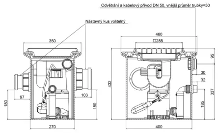 UFB 200/30 - podpodlahová přečerpávačka