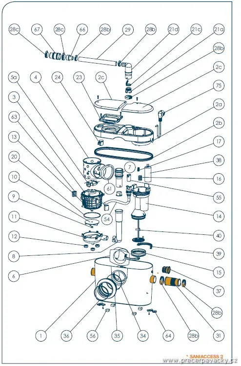SFA Saniaccess 2 - přečerpávačka pro WC a umyvadlo