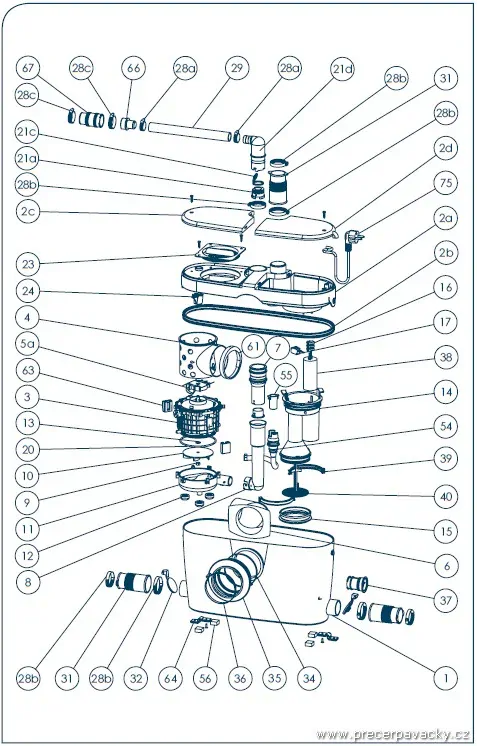 SFA Saniaccess 3 - přečerpávačka pro WC a koupelnu